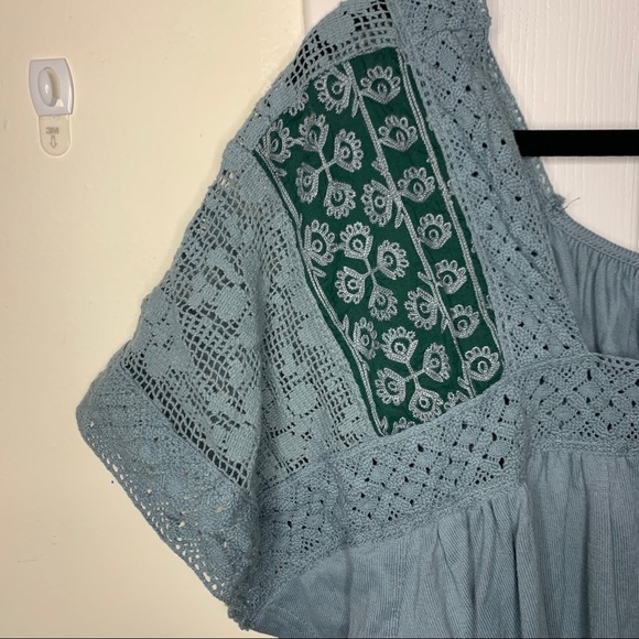 Free People Lace Square Neckline Blouse - Picture 5 of 8